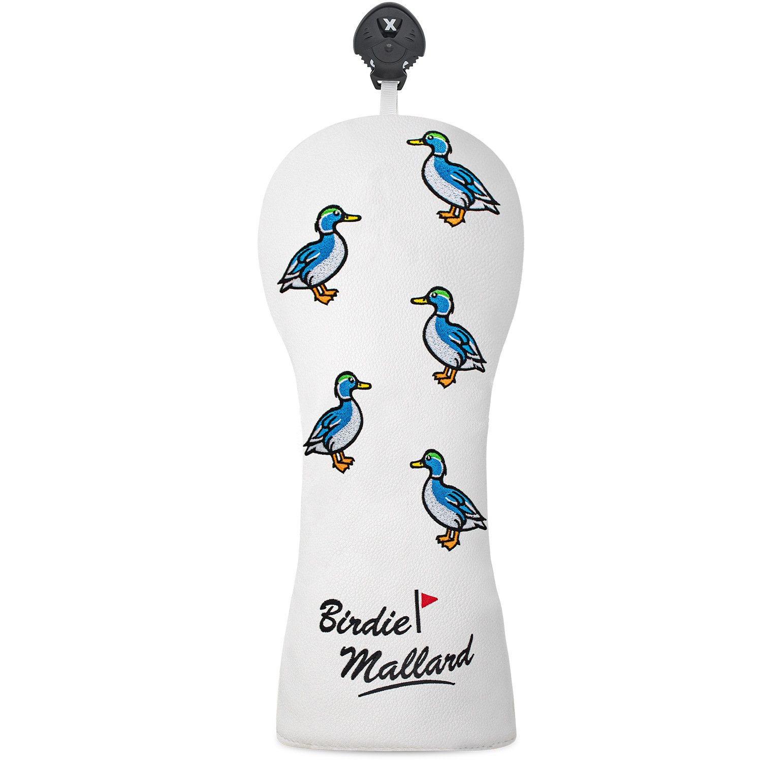 Personalized Embroidery Duck Leather Golf Headcover Factory 4 Custom Embroidered Golf Headcover For Driver And Fairway Woods