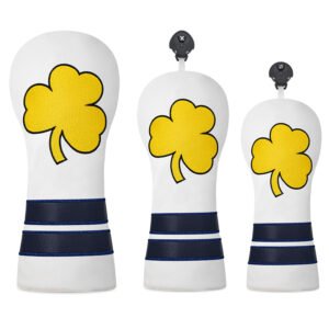Custom Embroidery White PU Leather Golf Headcover Supplier