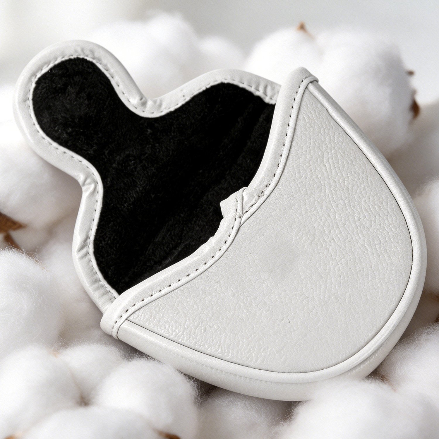 Personalized Logo Mallet Putter Cover Golf Headcover Supplier 5 Custom Magnetic Putter Cover With Logo Stitching