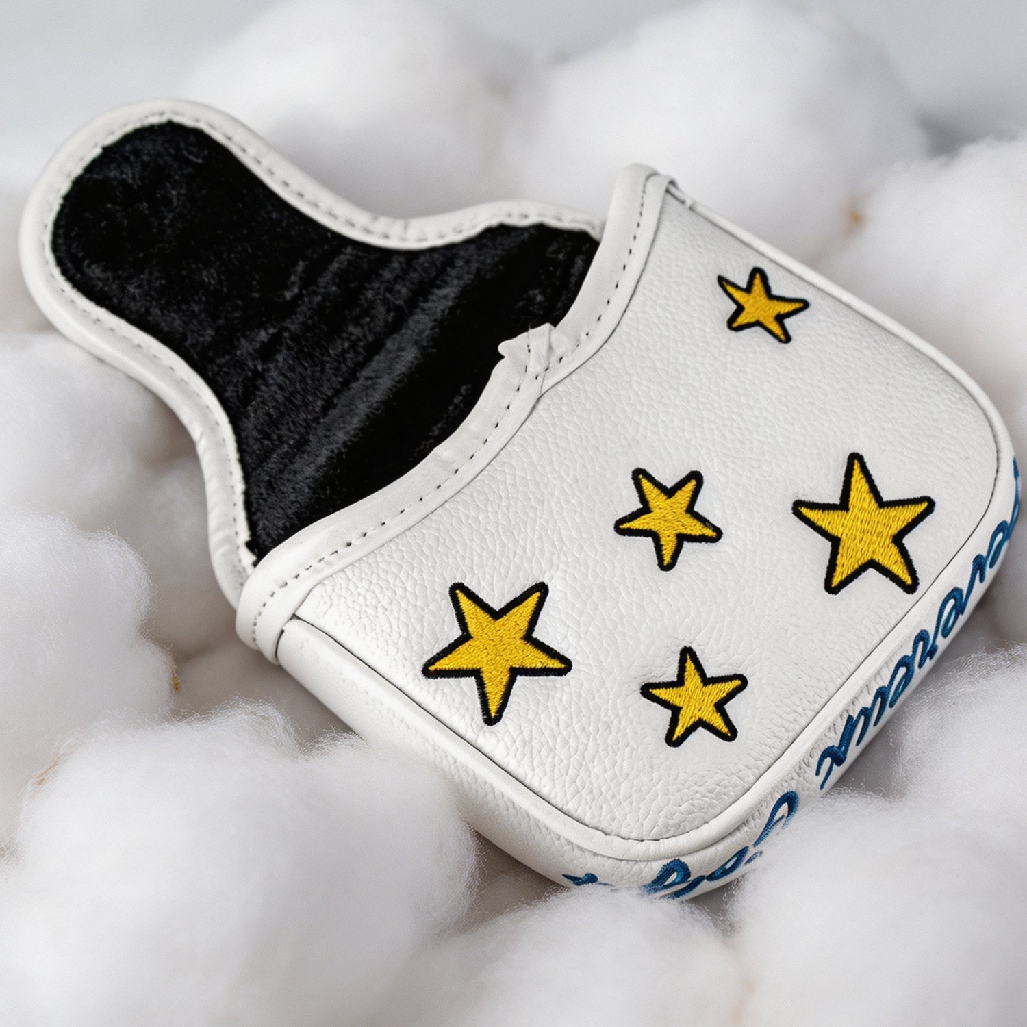 Mallet Putter Golf Headcover Factory with Custom Embroidery 2 Durable Embroidered Mallet Putter Headcover With Velvet Lining