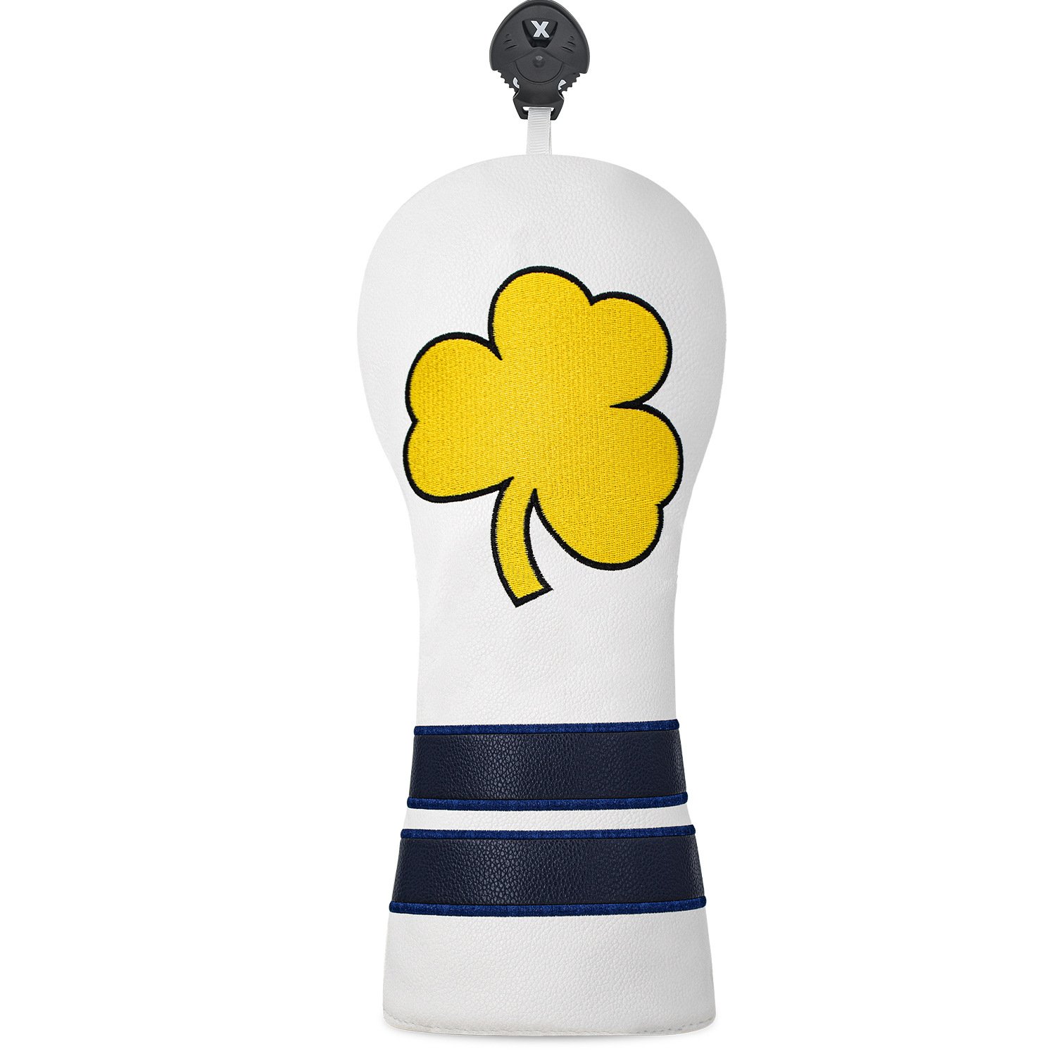 Custom Embroidery White PU Leather Golf Headcover Supplier 3 Durable Embroidered Wood Headcover With Velvet Lining