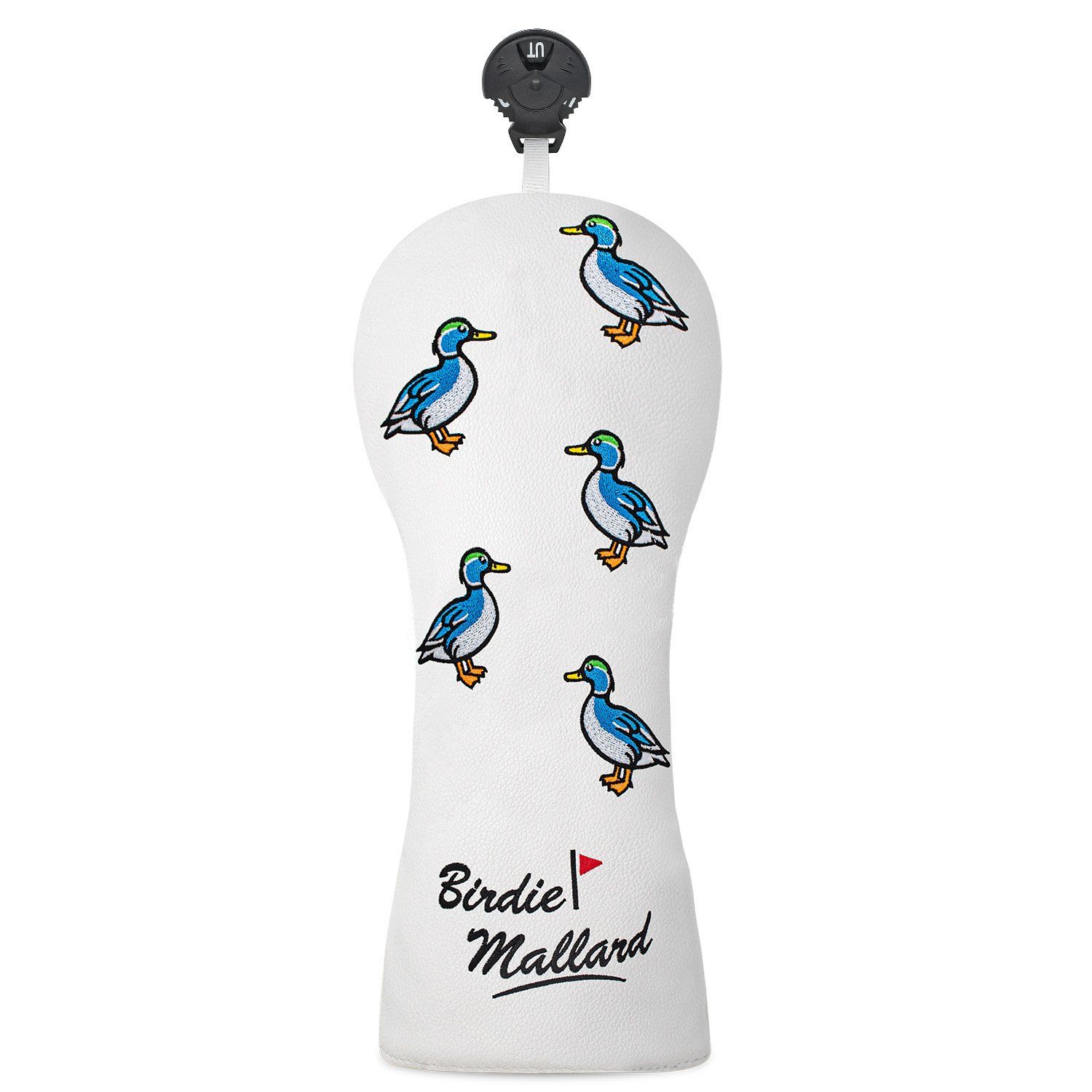 Personalized Embroidery Duck Leather Golf Headcover Factory 3 Durable Embroidered Wood Headcover With Velvet Lining