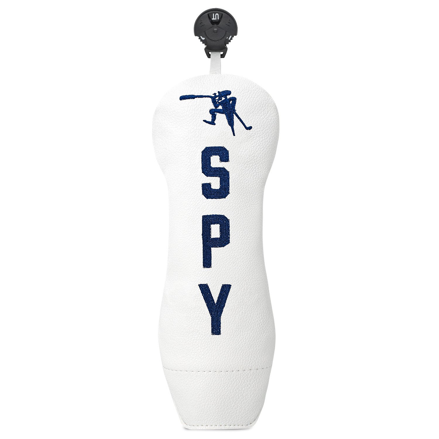 White Leather Custom Logo Golf Headcover Factory 5 Durable Embroidered Wood Headcover With Velvet Lining