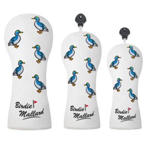 Personalized Embroidery Duck Leather Golf Headcover Factory