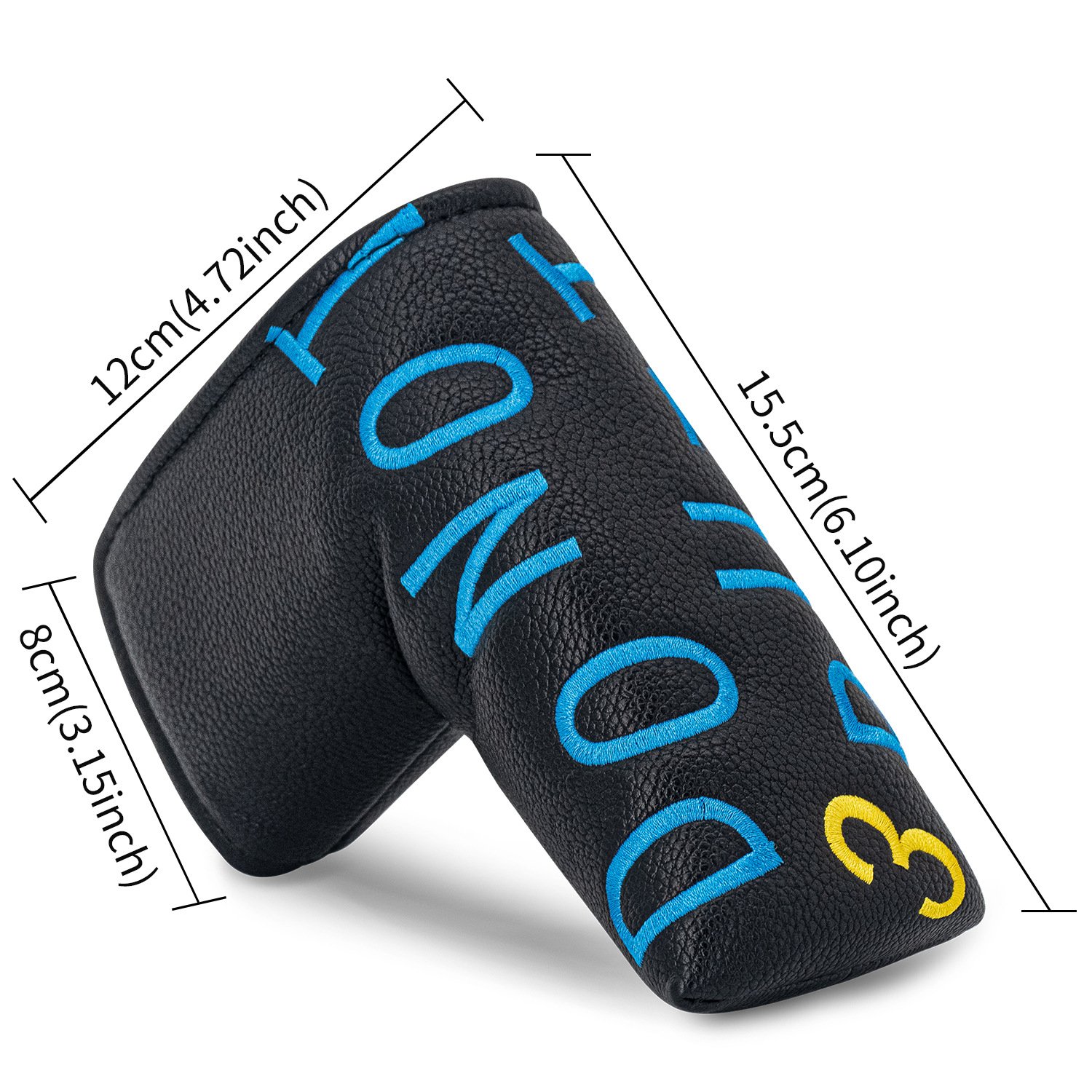 Blade Putter Golf Headcover Factory-Embroidered Logo Headover 5 Personalized Magnetic Putter Cover With Embroidery