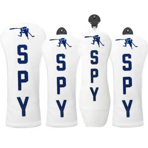 White Leather Custom Logo Golf Headcover Factory