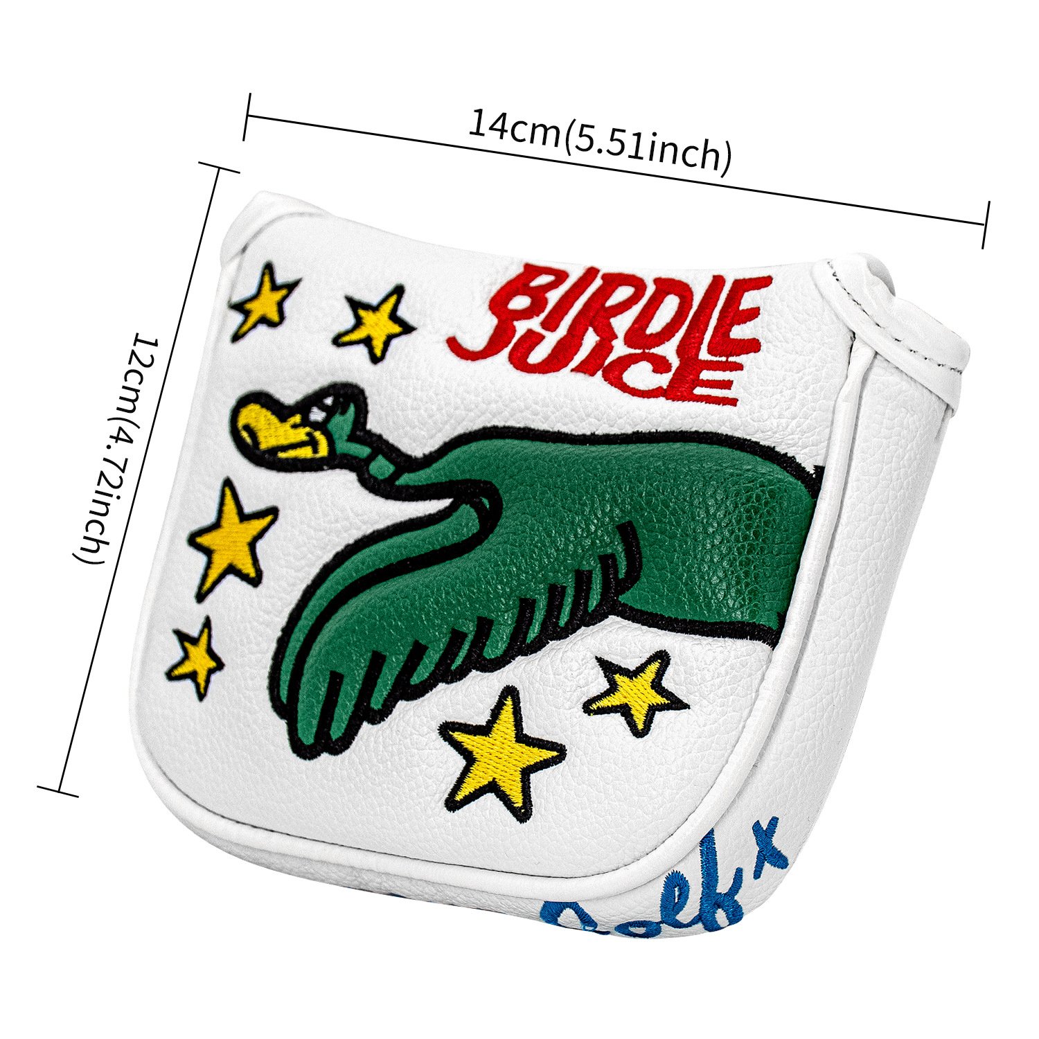 Mallet Putter Golf Headcover Factory with Custom Embroidery 5 White Waterproof Leather Mallet Putter Cover With Embroidery