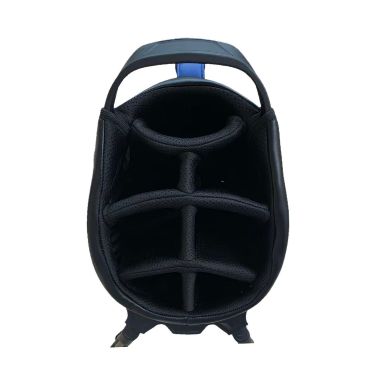 Custom 7 Way Top Waterproof Blue Nylon Golf Bag Supplier 6 7 Way Top Divider System On Blue Nylon Golf Stand Bag