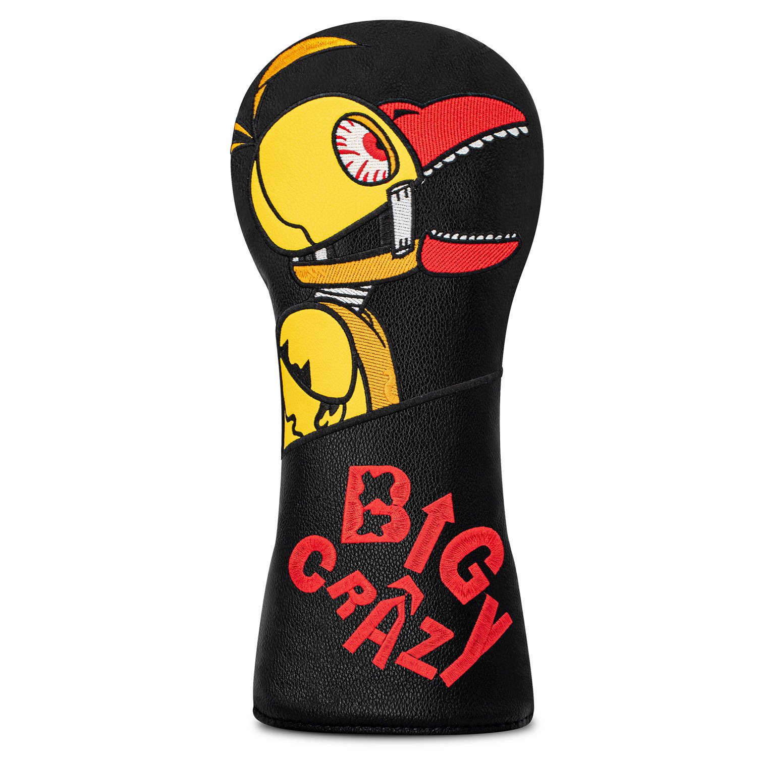 Custom Black Leather Wood Sets Golf Headcover Manufacturer 3 Black Waterproof Leather Wood Cover Set With Bird Embroidery