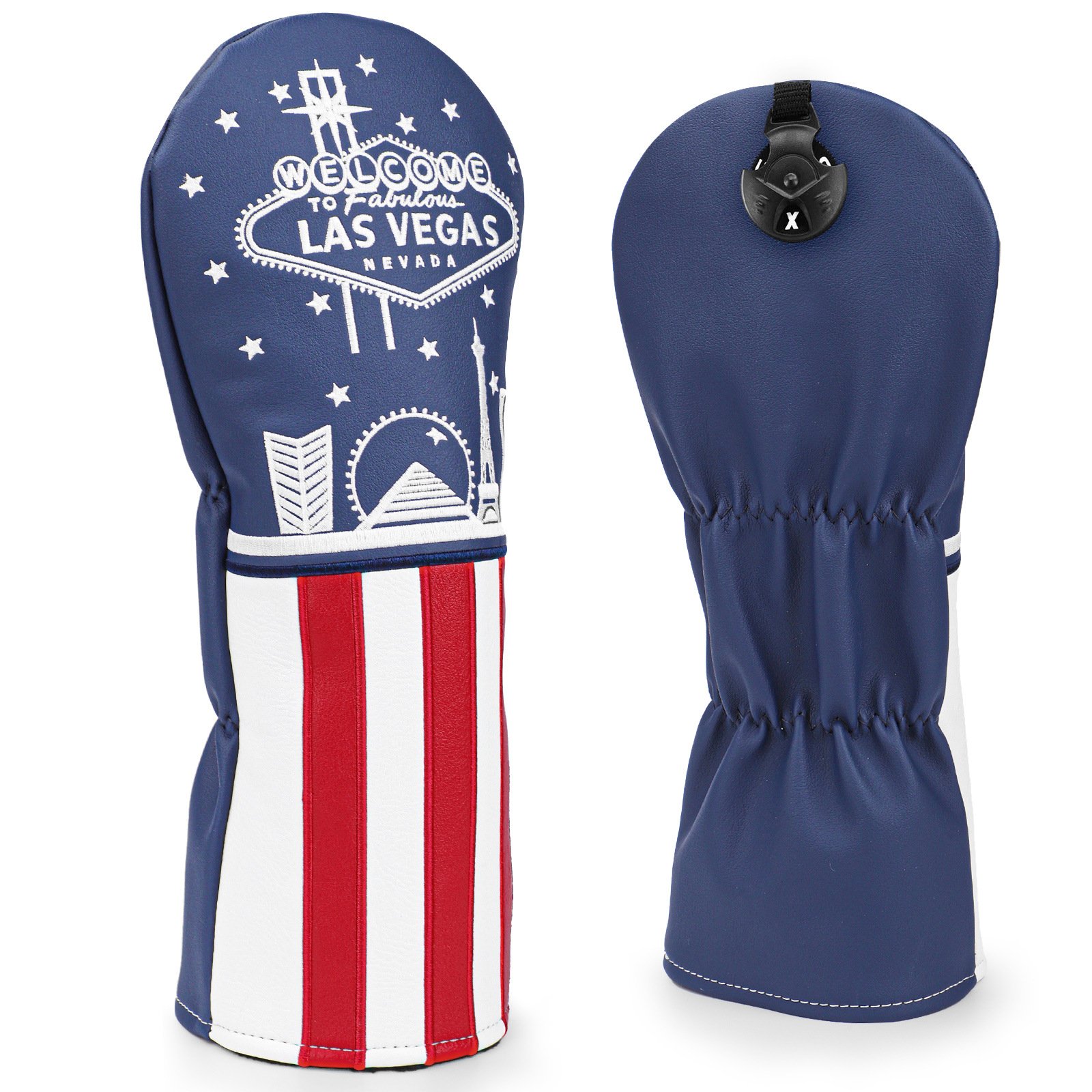 Premium Leather Custom Embroidery Wood Golf Headcover Factory 3 Custom Embroidered Golf Headcover For Driver And Fairway Woods