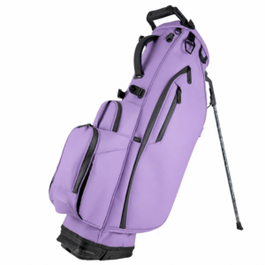 Custom Matte Purple Leather 6 Way Golf Bag Wholesale