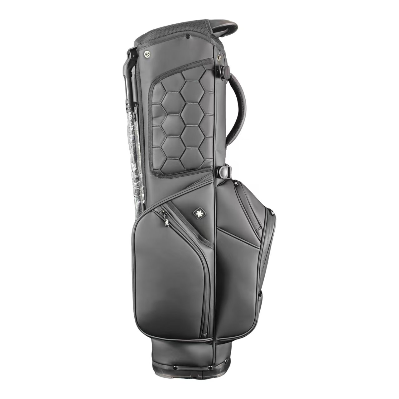 Custom Black Leather 4 Way Top Stand Golf Bag Factory 5 Factory Direct Golf Bag With Velvet Jewelry Pouch And Rangefinder Pocket