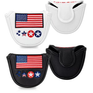 Full Custom Embroidery Logo PU Leather Golf Headcover Factory
