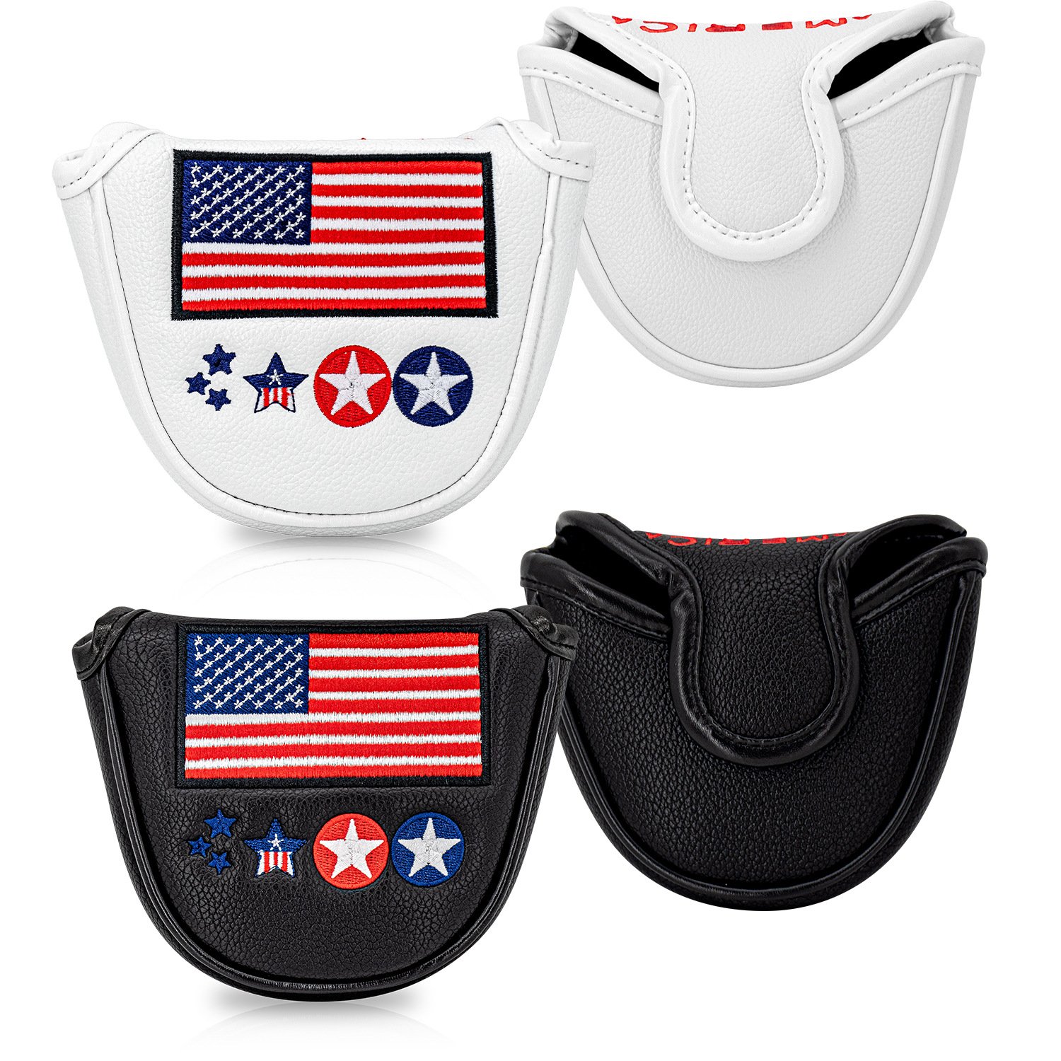 Full Custom Embroidery logo PU leather Golf Headcover Factory 1 Full Custom Embroidery Logo PU Leather Golf Headcover Factory