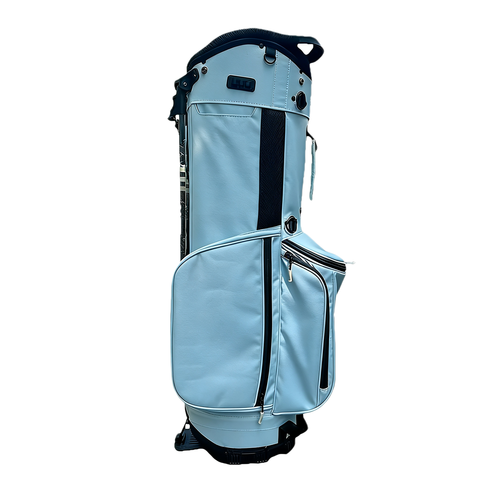 Custom 7 Way Top Waterproof Blue Nylon Golf Bag Supplier 5 Lightweight Golf Bag With Dual Shoulder Straps And Two Bottle Holders