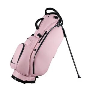 Personalize Pink PU Leather 5 Way Divider Golf Bag Wholesale