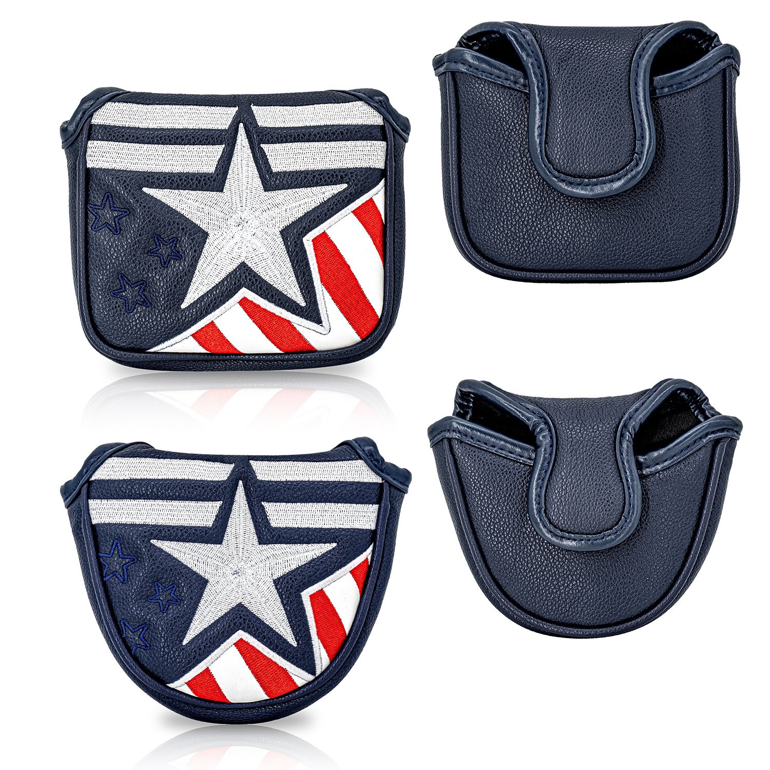 Premium Embroidery Logo Mallet Golf Headcover Manufacturer 1 Premium Embroidery Logo Mallet Golf Headcover Manufacturer