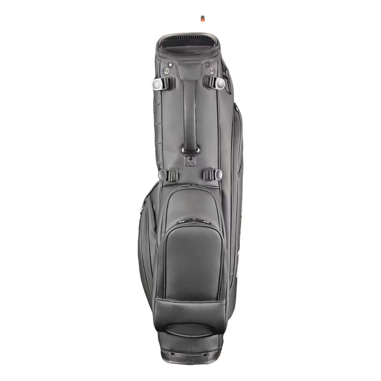 Custom Black Leather 4 Way Top Stand Golf Bag Factory 3 Waterproof Black Golf Bag With Zippered Storage And Open Bottle Holder