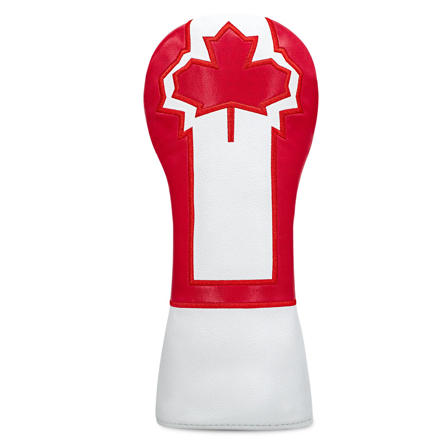 Custom Red Embroidery Logo Wood Golf Headcover Factory 2 Custom Red Logo Embroidered Golf Headcover For Driver And Woods